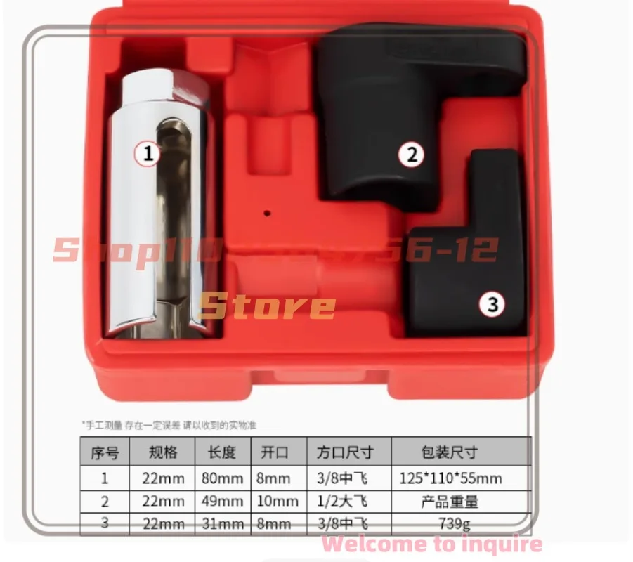

3pcs Oxygen Sensor Wrench Kit for Automotive O2 Socket Removal Install Offset Vacuum Sensor Socket Thread Chaser Tool