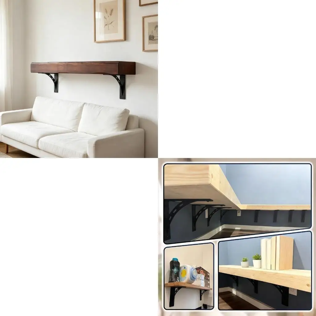 E1PF Multipurpose Triangle Bracket Quick Installation Shelf Support Mounting Holder Carbon Steel Rack for Home and Office Use