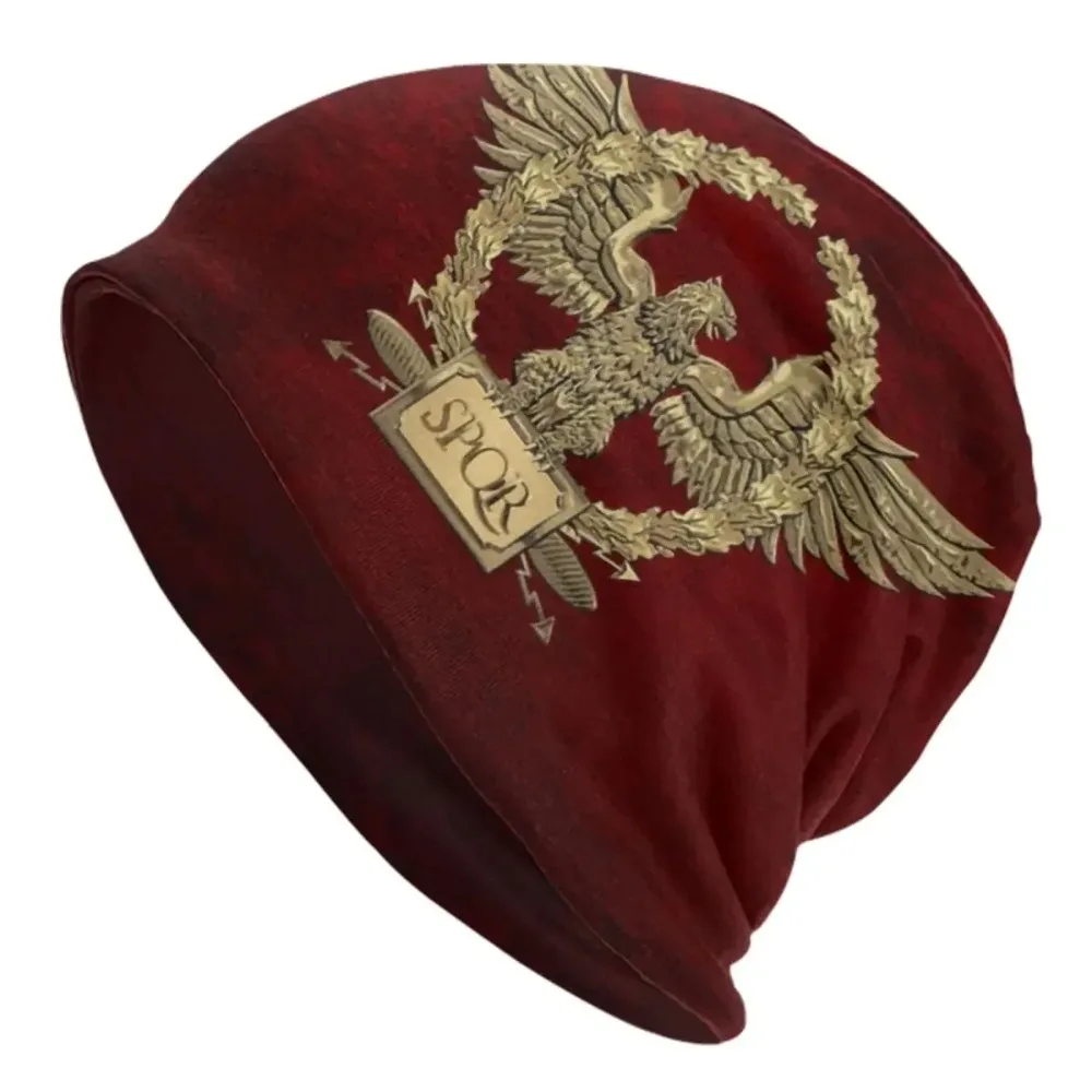 Gold Roman Imperial Eagle Skullies Beanies Caps  Warm Knitting Hat Street Adult Rome Bonnet Hats Outdoor Ski Cap