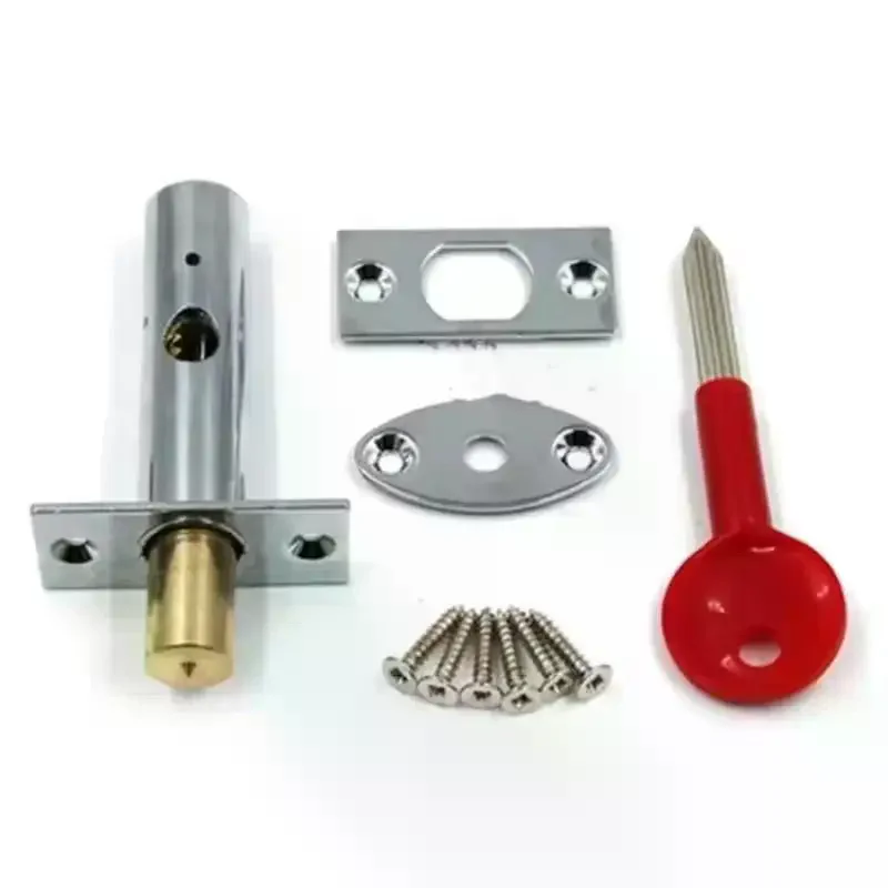 Stainless Steel Pipe Lock Invisible Mortise Door Lock Fire Door Escape Aisle Furniture Hardware Accessories