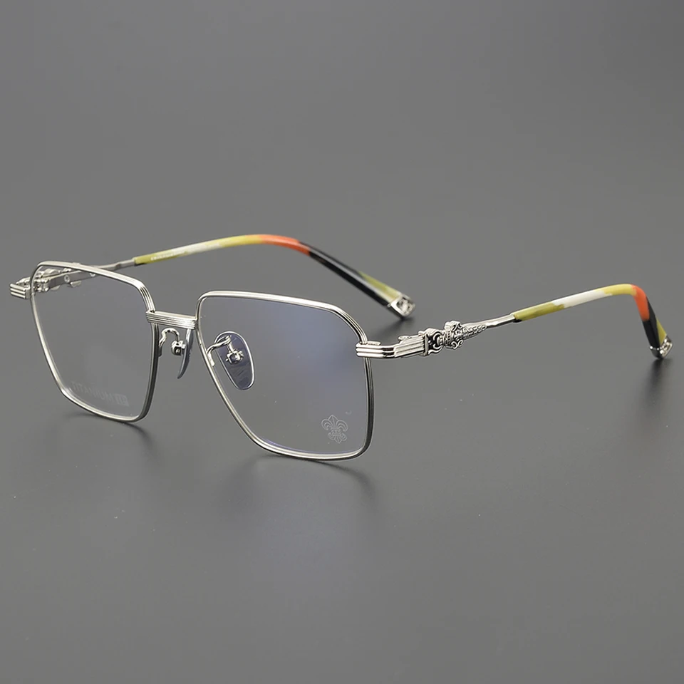 

Новая титановая оправа, мужская оправа для очков по рецепту, элегантные очки для делового украшения в стиле ретро, женские оптические линзы с рецептом
