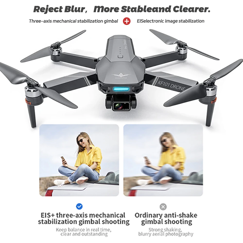 KF101 MAX-S GPS Drone Professinal 8K HD Camera Four-way Intelligent Obstacle Avoidance Foldable Quadcopter RC Distance 5000M