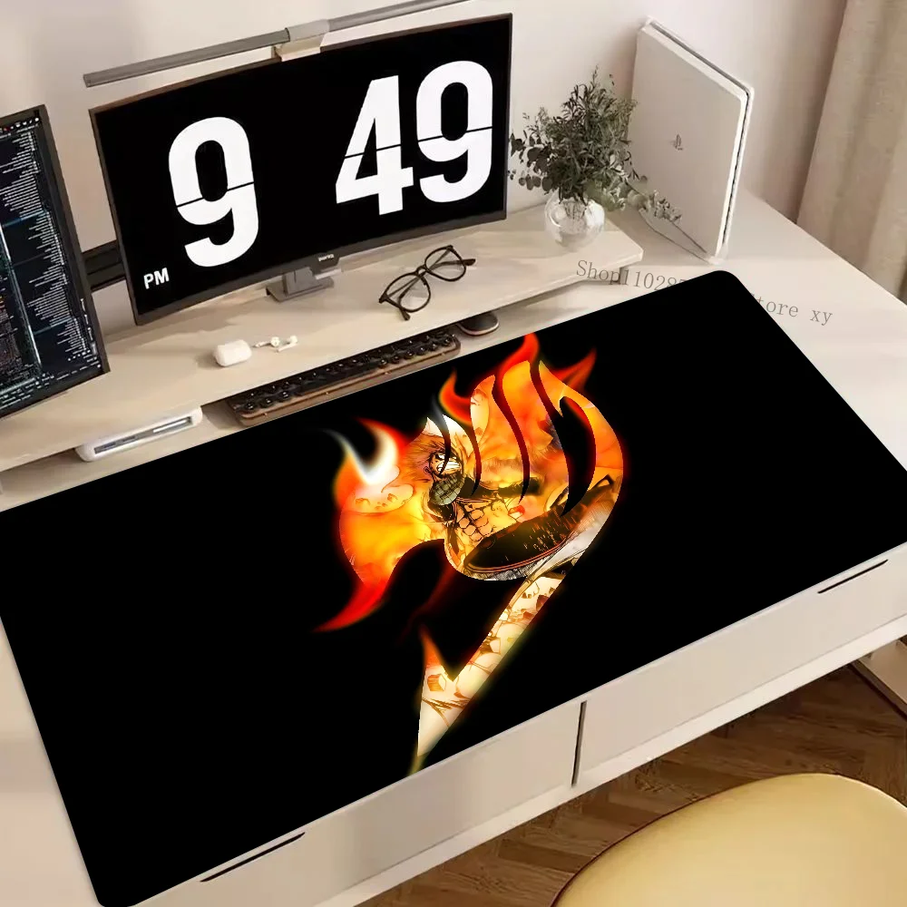 لوحة ماوس للألعاب كبيرة القفل ، ذيل أنيمي F-Fairy ، لوحة ماوس شعار ، لوحة مفاتيح الكمبيوتر حصيرة طاولة مكتب