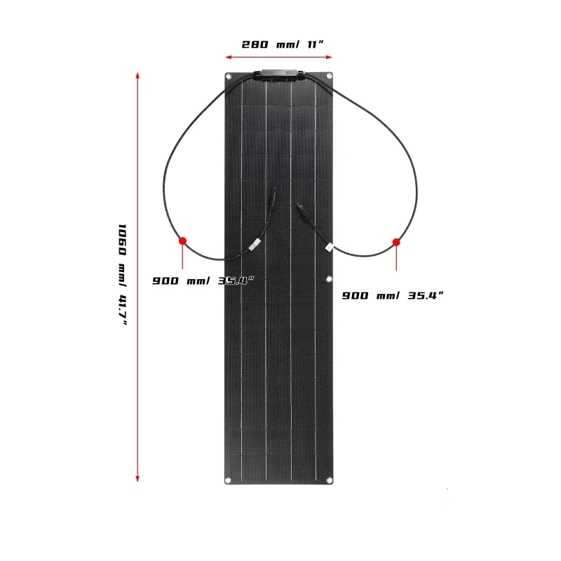 Imagem -02 - Kit Painel Solar Flexível Célula Solar Monocristalina Carregador de Energia para Camping Outdoor Iate Autocaravana Carro rv Barco 600w 300w 18v