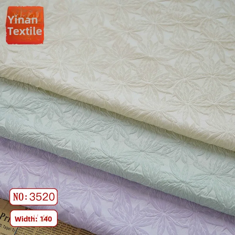 

Soft Creamy Floral Decorative Fabric Women's Spring Autumn Dress Pure Desire Small Flower Embellished Package Cloth