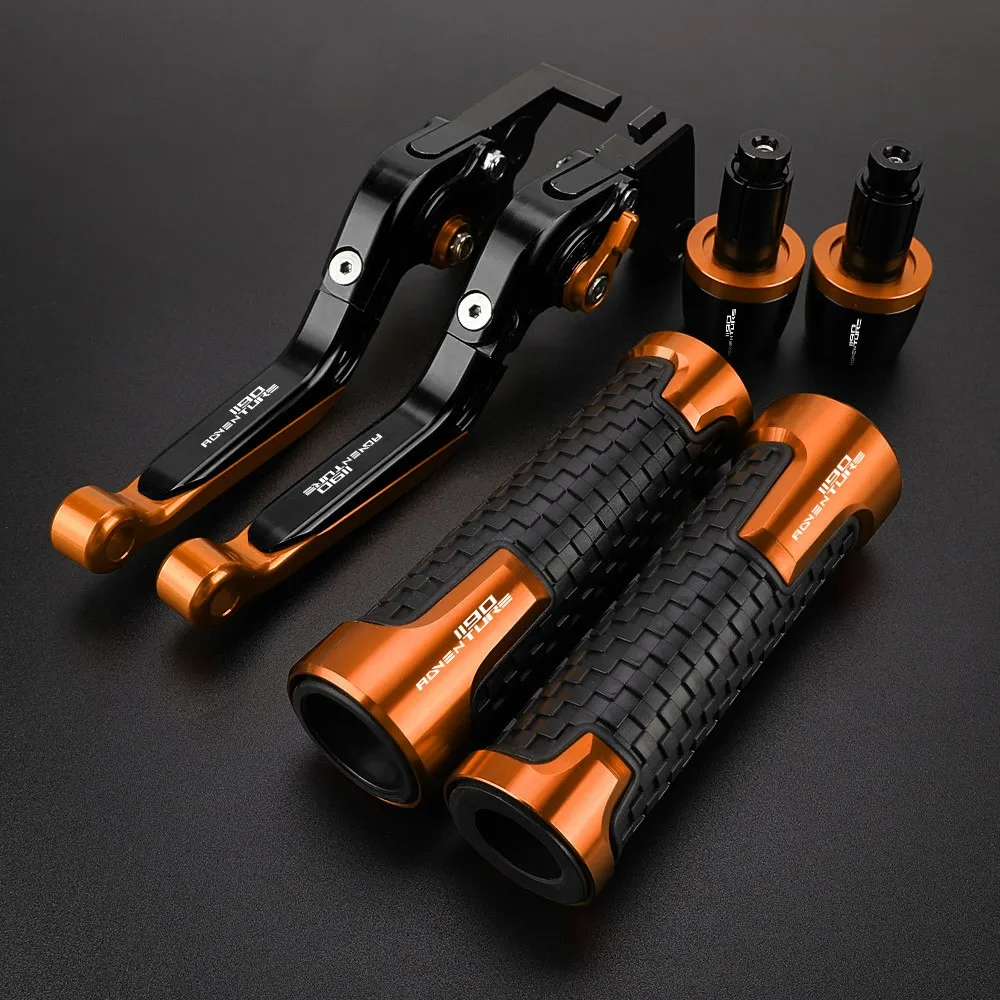 

FIT 1190Adventure Motorcycle Handle Grips Ends For 1190Adventure 2013 2014 2015 2016 Accessories Adjustable Brake Clutch Levers