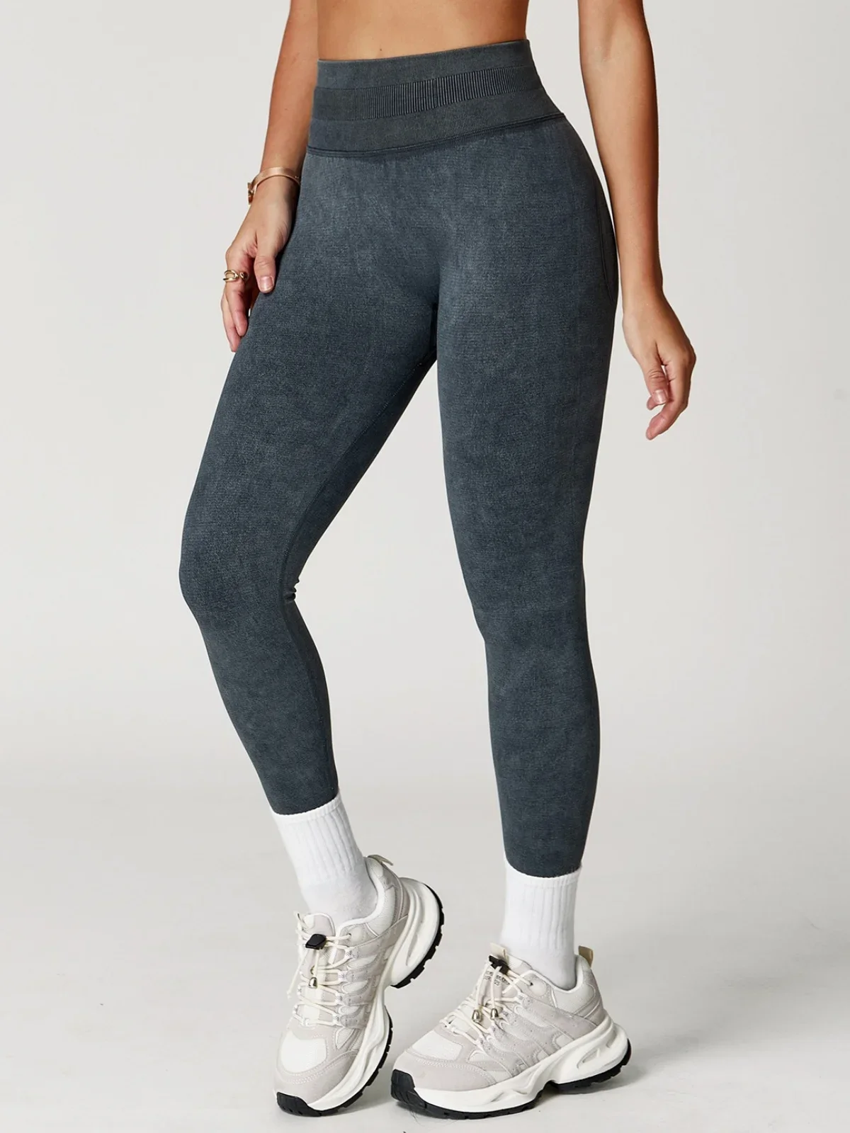 Butt Lifting Women Sports Leggings High Waist Sand Washed Fitness Curves Workout Tights Elastic Gym Training Running Yoga Pants