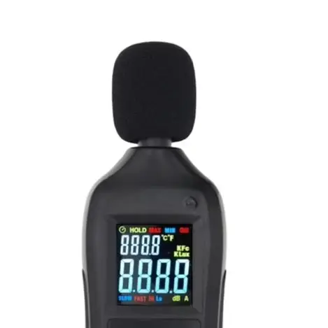 For Environmental Noise DB Meter Portable Noise Meter Field Testing Black 35-135dB Measurement Range 0.1dB Accuracy