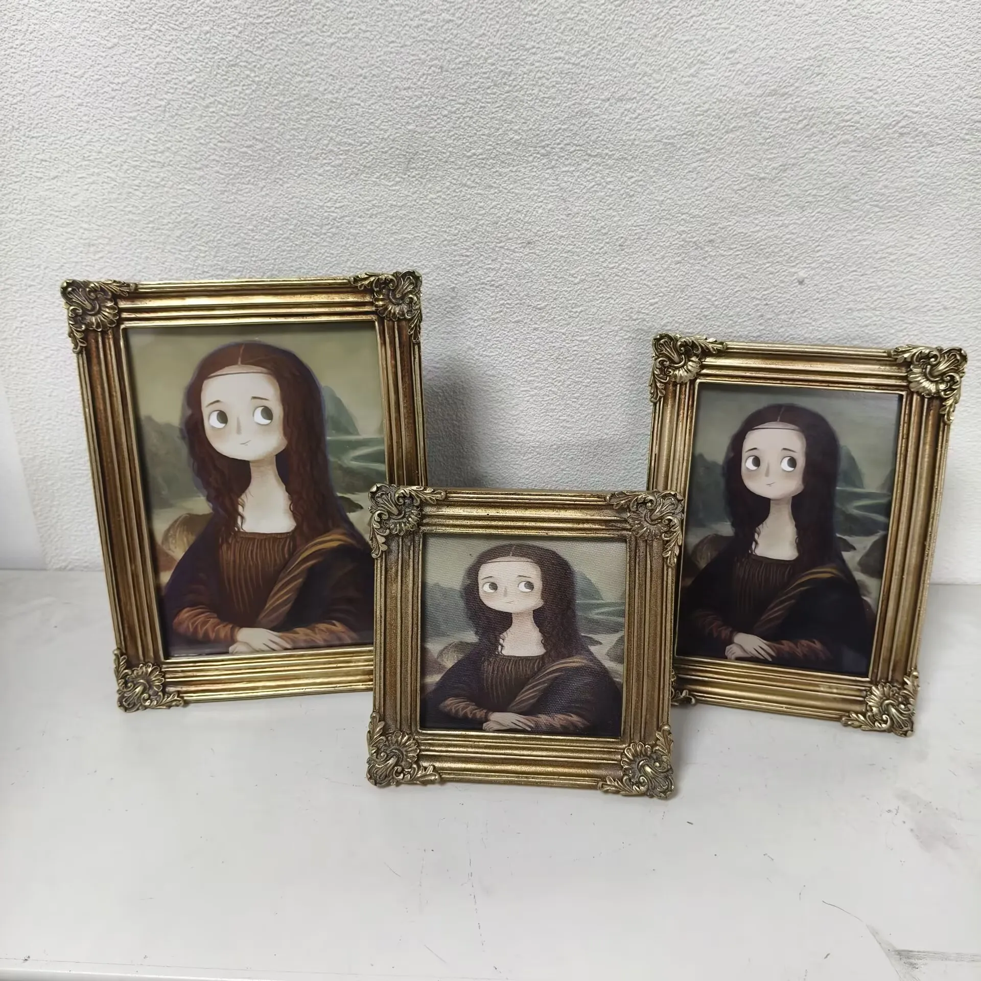 4/6/7 Inch European Retro Photo Frame Creative Table Setting Weathered Photo Frame Old Wall Hanging Frame