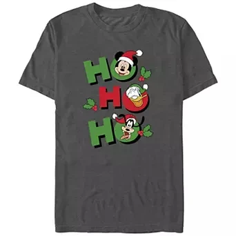 

Disney Christmas T Shirt 3 Pieces Set Mickey Minnie Pluto Chip Dale Donald Daisy Goofy Cartoon Characters Print Cotton Short