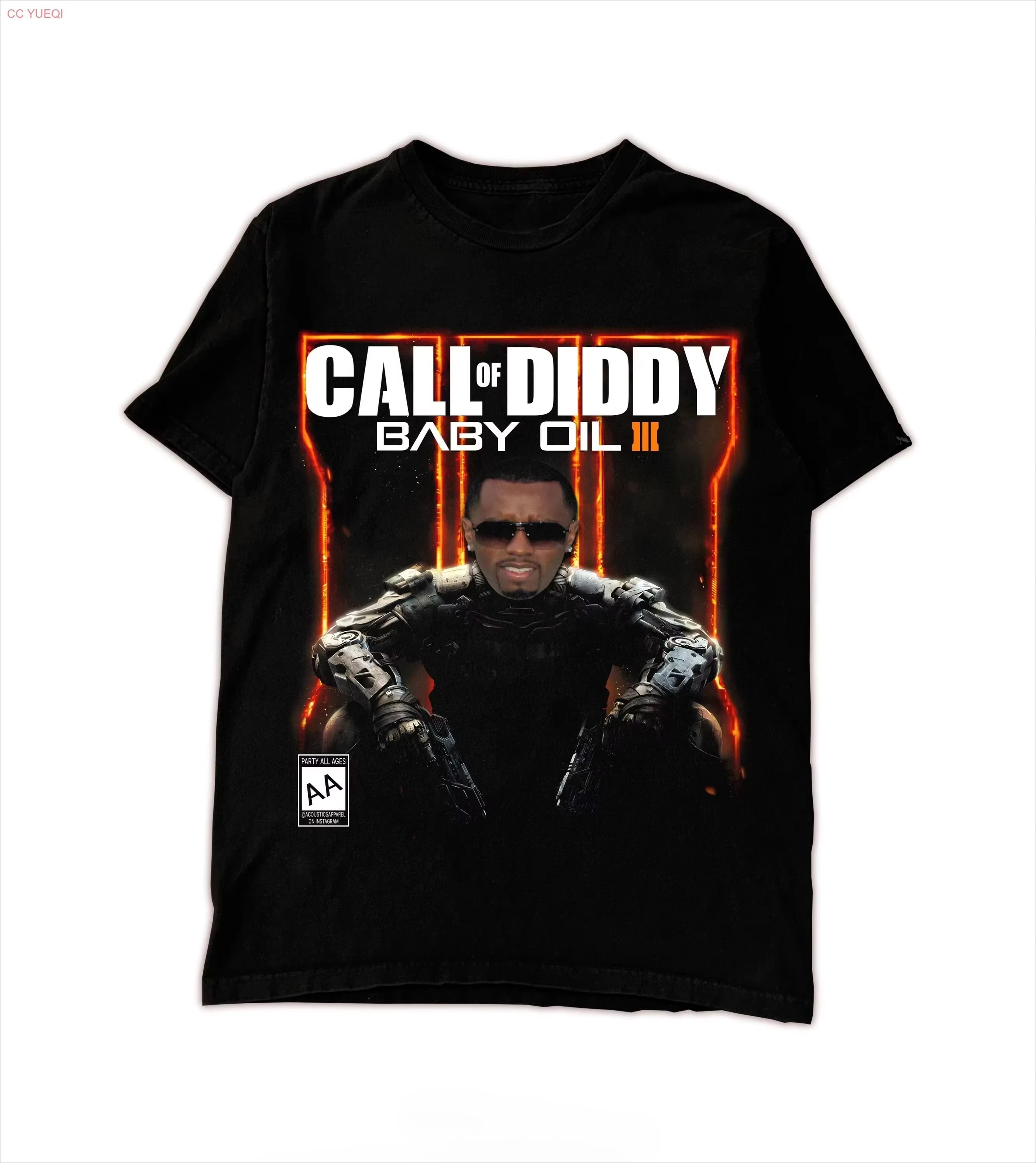 2026 Men Women Call of Diddy Party Brainrot Sigma T Shirt Long or Short Sleeves