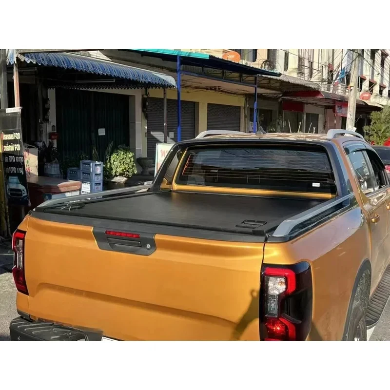 High Quality Performance Upgrade Aluminum Alloy Retractable Rolling Tonneau Cover Fit Navara Tundra Tacoma Pickup Truck Bed
