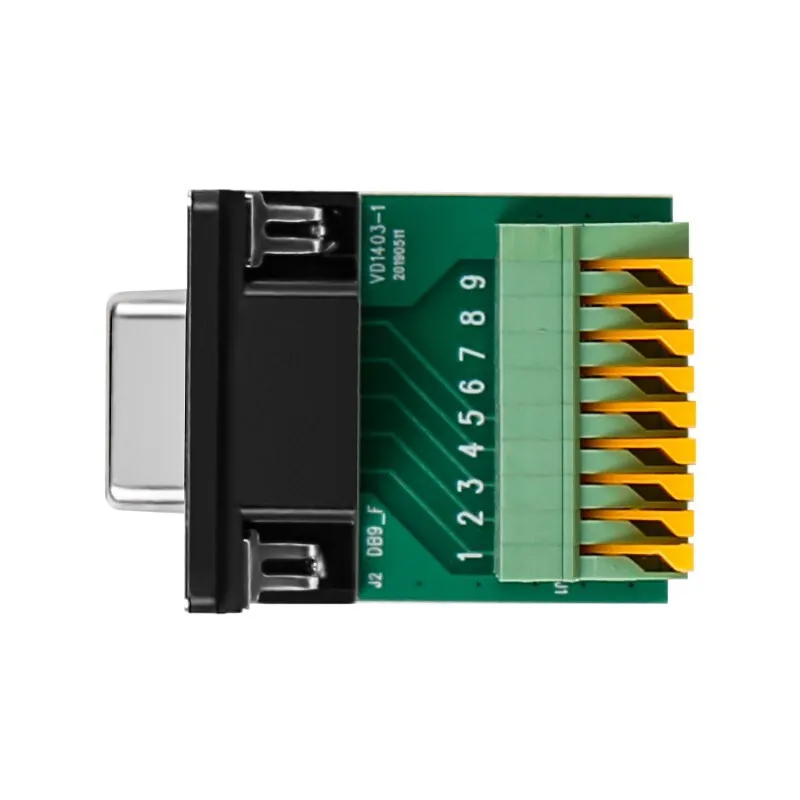 1pcs Rs232 / 422 / 485 Signals Breakout Board Serial Port Header Db9 Male / Female To Terminal Block Adapter