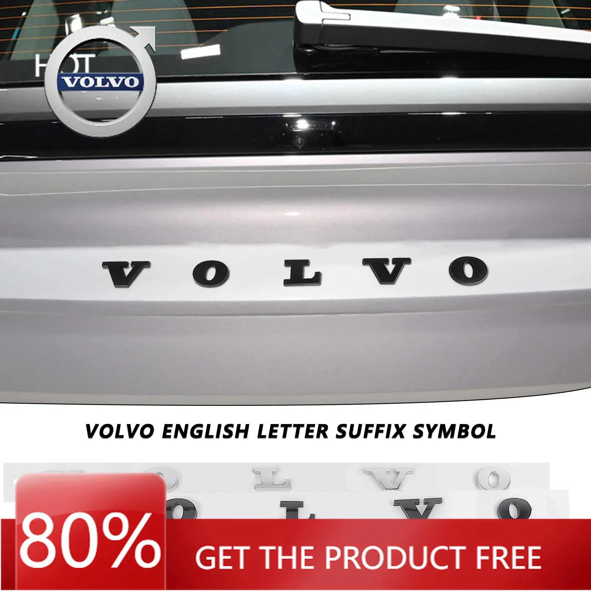 

2026 Hot For VOLVO 3D ABS Letters Car Rear Trunk Tailgate Side Fender Badge Emblem Sticker for VOLVO Auto Decoration