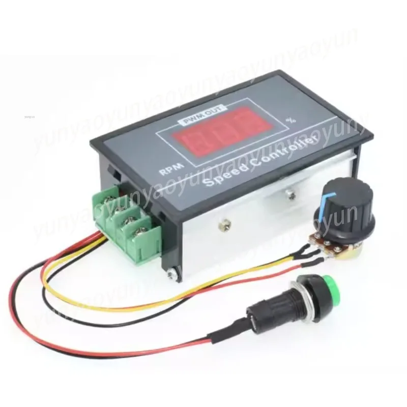 Digital PWM DC Motor Governor 6V-48V Stepless Speed Control Switch Controller with Display Housing