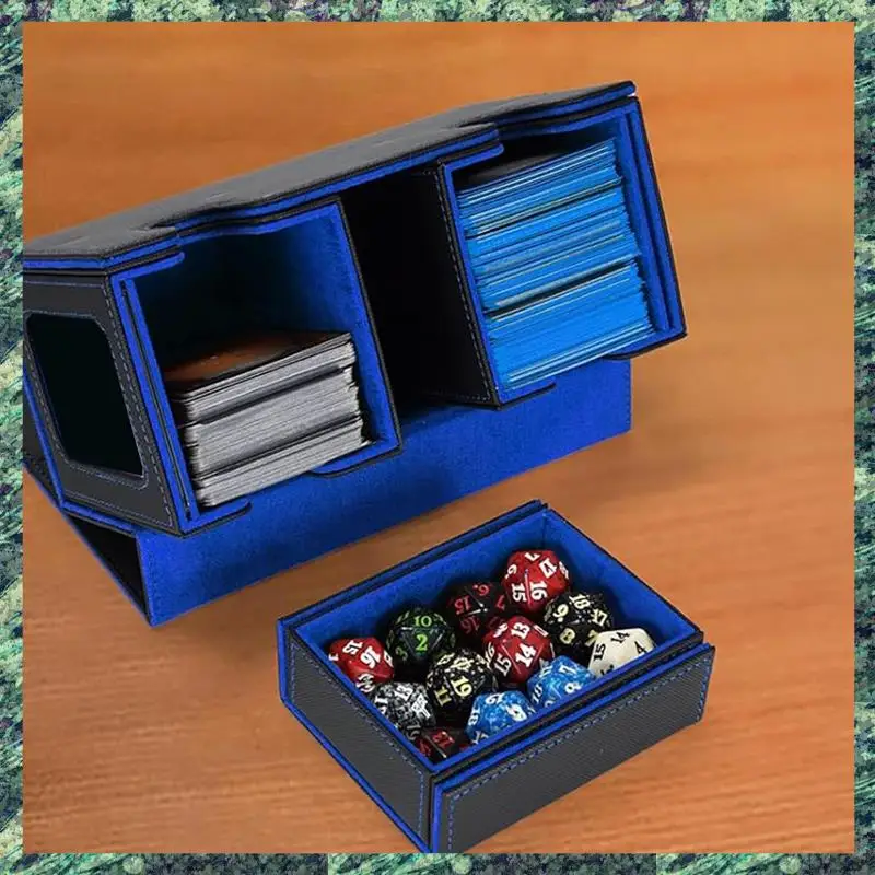 

SCLS Card Storage Box For 200+ Cards,3-In-1 Card Deck Case, Card Organizer With 4 Dividers