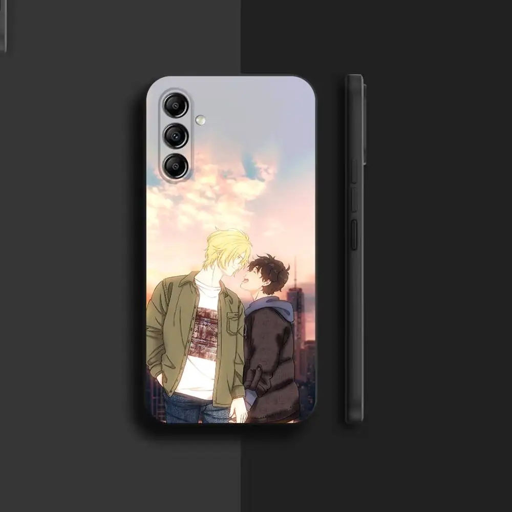 B-Banana Fish Ash Lynx Eiji Okumura Phone Case For Samsung Galaxy  A22 A21 Ultra  A70  A71 A73 A72 Black Back Cover view 6