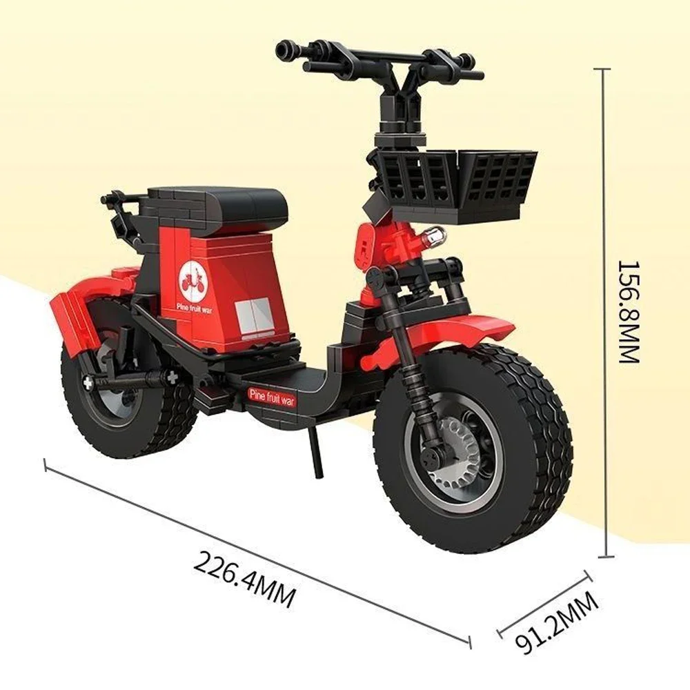 KNEW BUILT Electric Bicycle Scooter Model Mini Building Blocks Adorable & Educational Construction Toys