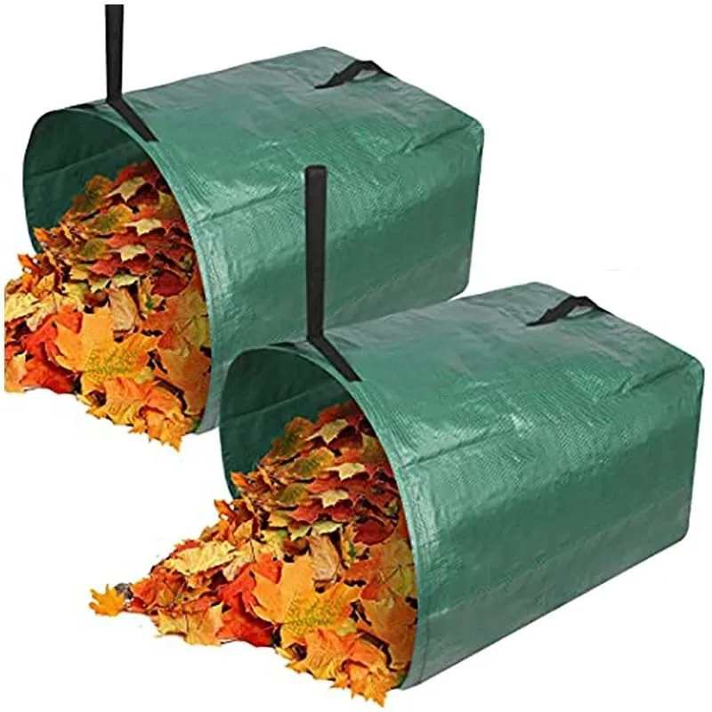 1PC Heavy-Duty Garden Waste Bags Reuseable Garbage Bags Handles Plant Garden Heavy Duty Leaf Collection Type Storage Outdoor