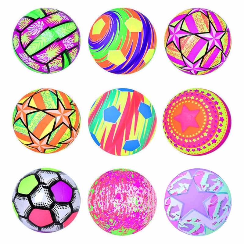 Glow Up Ball Kick Bouncy Ball Sports Soccer Football Easy Inflate Color Assorted Autistic Children Kick Toy Night Gadget