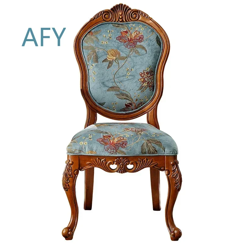 Adjustable Nordic Retro Solid Wood Dining Table Chair for Home Kitchen Hotel Living Room Backrest Chairs Furniture for Modern