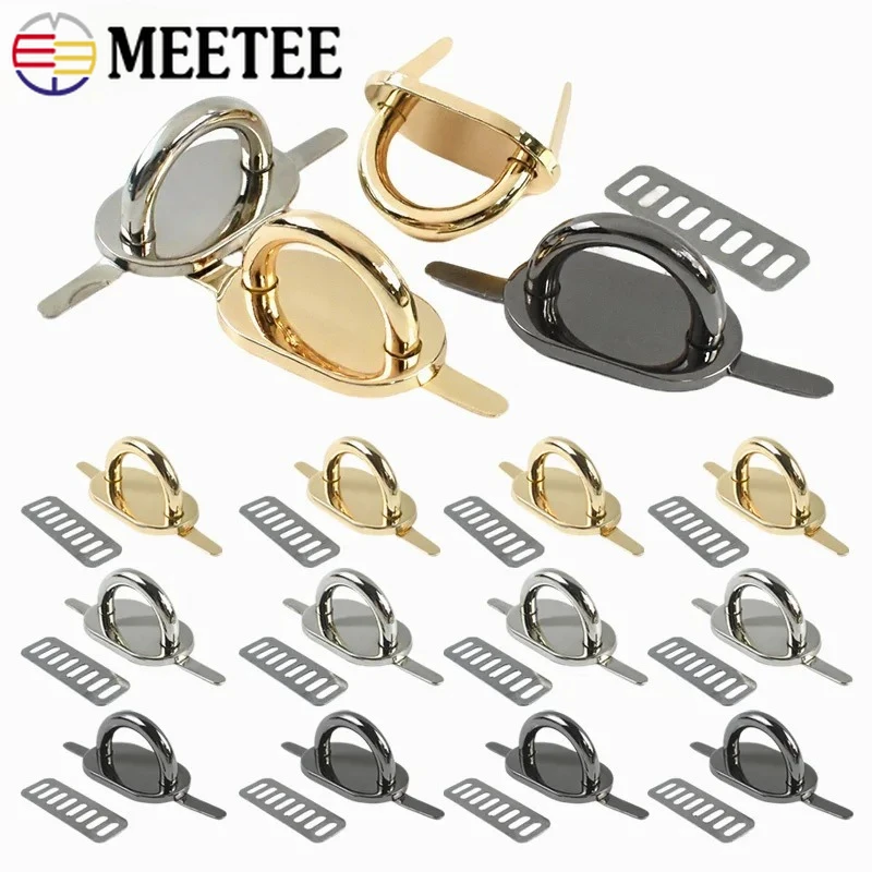 

2/5/10Pcs Meetee 20mm Metal D Ring Bag Strap Connector Handbag Arch Bridge Buckle Side Clip Hooks DIY Accessories for Handbags