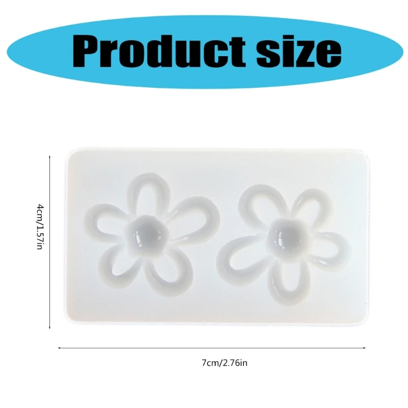 Mini Flower Silicone Mold Hollow Epoxy Shaker Fillings Silicone Molds Epoxy Resin Filler Mold for Quicksand Resin Molds