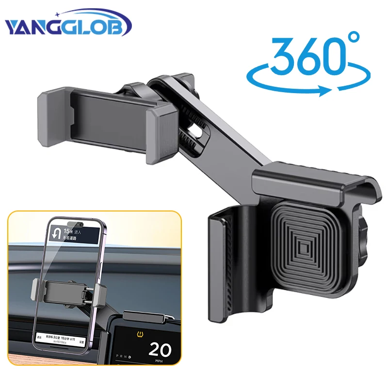 

Car Mobile Phone Holder Universal Car Display Screen for BYD Tesla Model 3/Y/S/X Scalable Phone Stents 360 Rotatable GPS Bracket