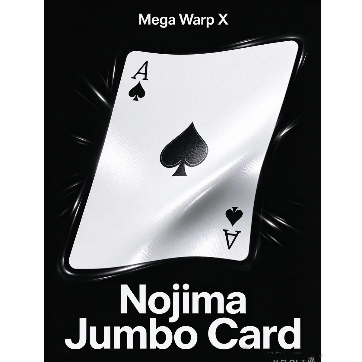 Mega Warp X by Nojima Jumbo Card Magic Trick Card Warp Visual Transformation Minimal Sleight of Hand Clean Ending for Magicians