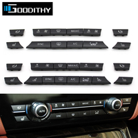 Car Interior Accessories AC Heater Button 12/14pcs Key Caps Repair Kit Switch Cover For BMW 5 6 7 Series F01 F02 F06 F07 F10 F11