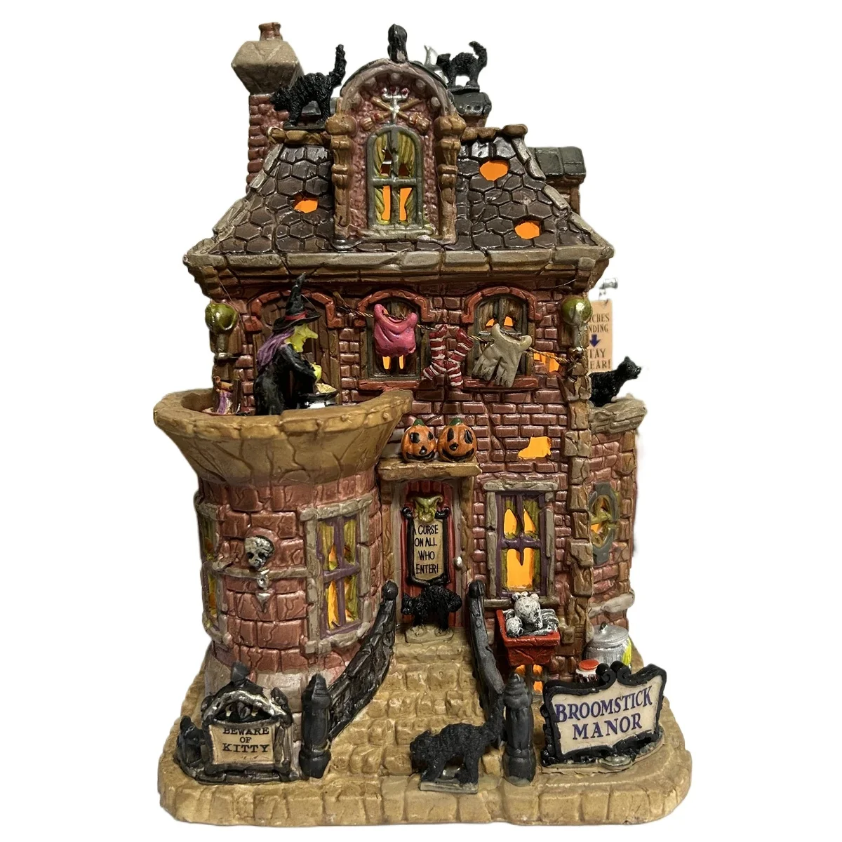 Lemax Creative Ceramic House Figurine Halloween Scene Building Decorative Ornament Home Furnishing Living Room Decoration Gift