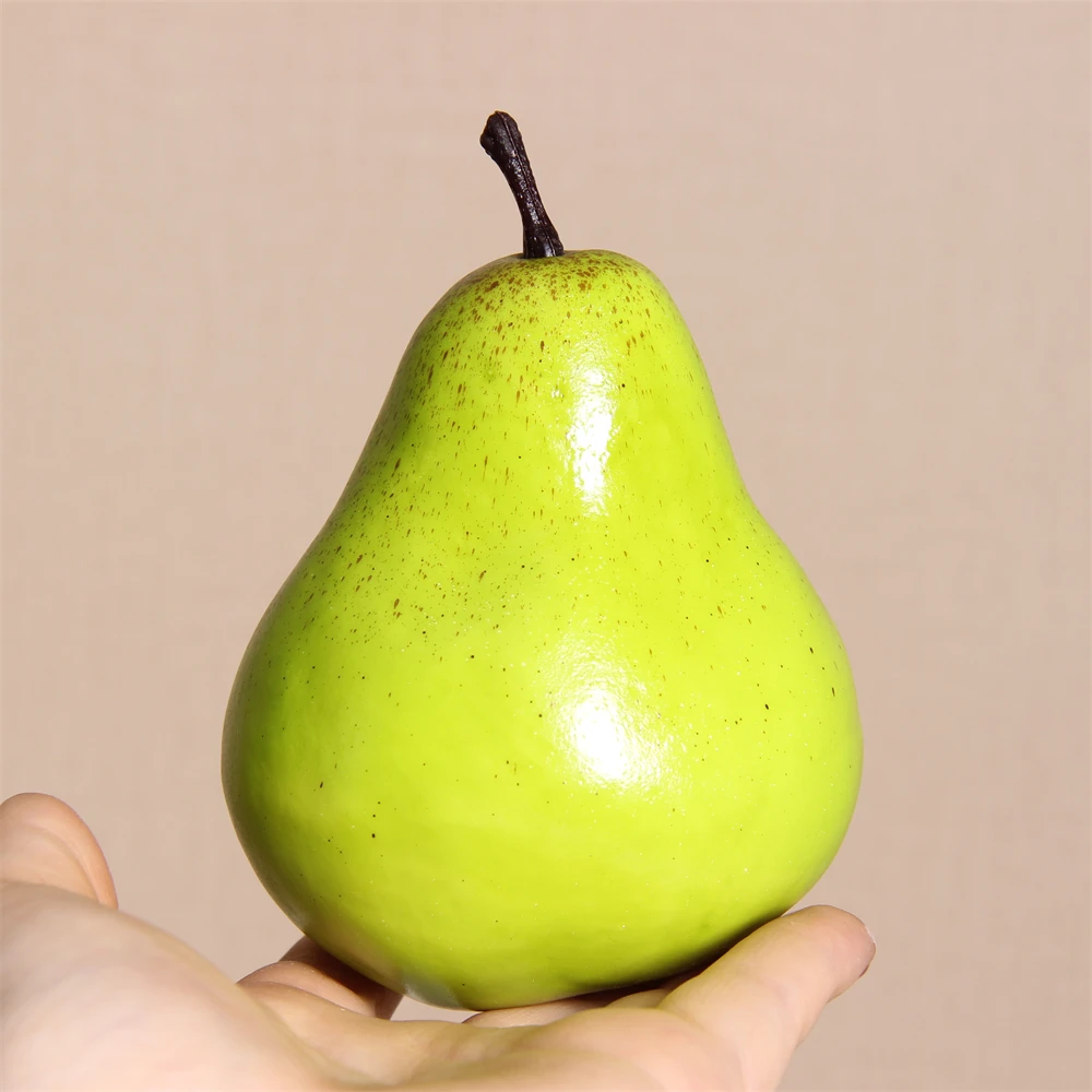 6 Stück, künstliche Birnenmodelle, künstliche Früchte, Obsttablett für Zuhause, Restaurant, Partydekoration, Fotografie-Requisiten – Detail 4