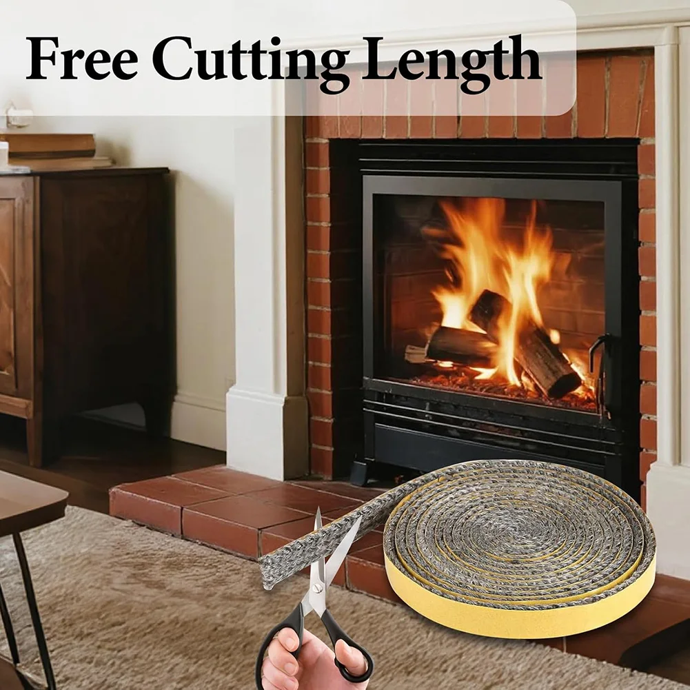 4 متر بيليه موقد الباب الختم ، حشية الختم ، حلقة ذاتية اللصق ، حبل ختم الموقد لمدخن الفرن والمواقد