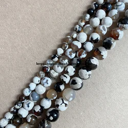 Natural Stone New Smooth White Fire Agate Round Loose Beads 4 6 8 10 12MM Pick Size for Jewelry Making DIY