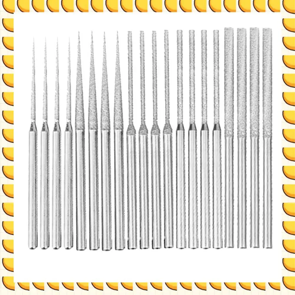 

BAAU 20 шт. монтажные алмазные сверла 5 разных форм, алмазные шлифовальные инструменты с хвостовиком 1/8 дюйма для вращающихся инструментов Dremel