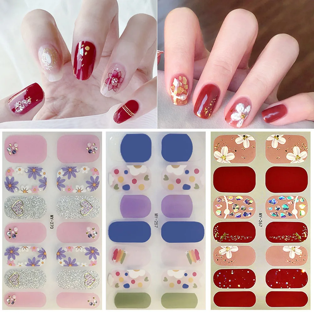 Pegatina de cobertura completa para uñas, decoración de manicura artística impermeable, decoración de uñas DIY, decoración de uñas, diamantes de