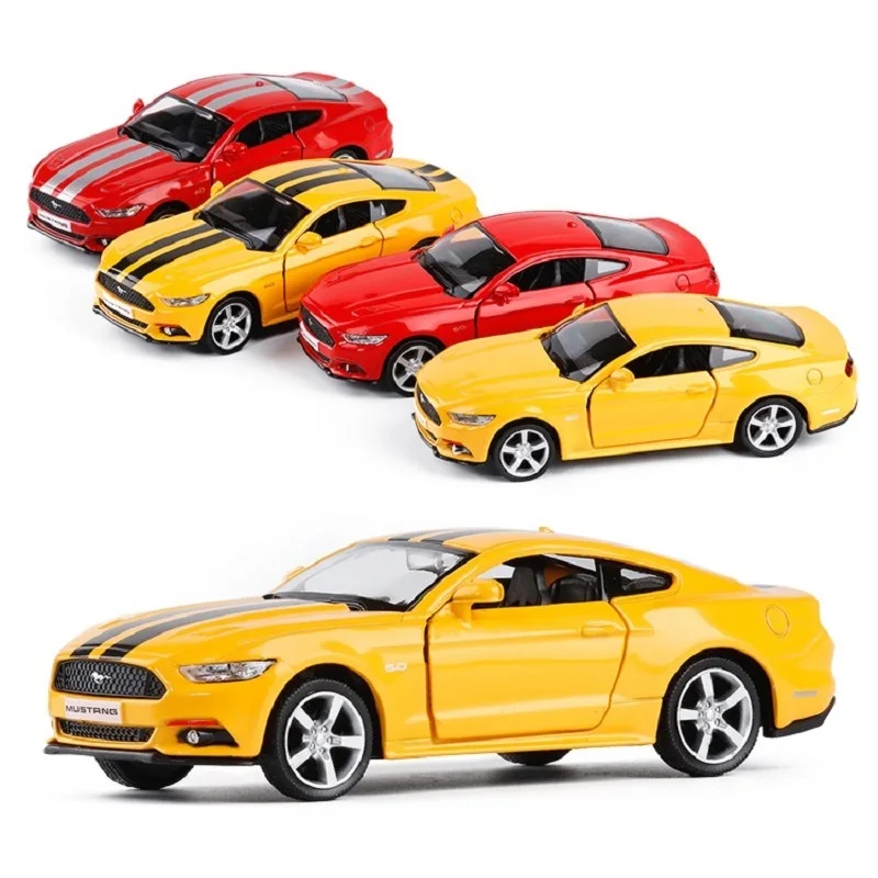 Ford Mustang GT 2015 Supercar Simulation Diecasts & Toy Vehicles Pull Back & Doors Open RMZ city 1:36 Alloy Collection Model Car