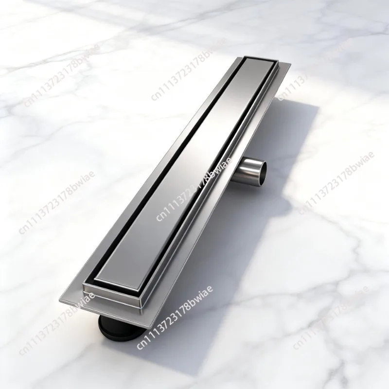 Invisible deodorant extended bathroom shower room stainless steel floor drain brushed rectangular large displacement