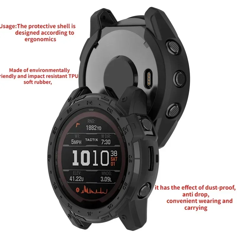 TPU Case for Garmin Fenix 7X Pro 6X 5X Tactix 7 Pro Fenix 7 6 5 Enduro 2 Soft Silicone Transparent Case for Garmin Tactix 7