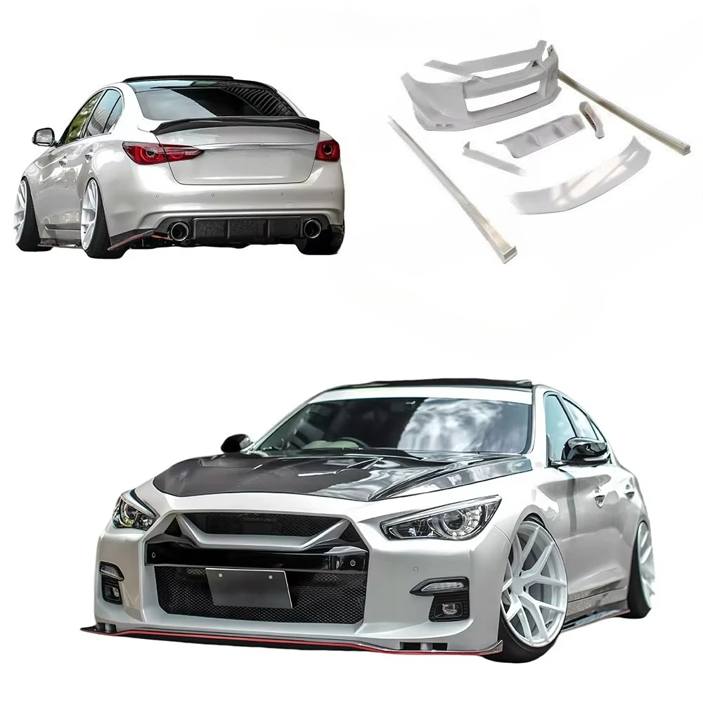 Q50 LB Work Body Kit New Car Bumper Grille Side Skirt Rear Spoiler Front and Front Fenders Car Parts Wing Cover