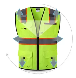 Cycling Reflective Vest High Visibility Safety Reflective Clothing Building Construction Traffic Road Reflective Vest