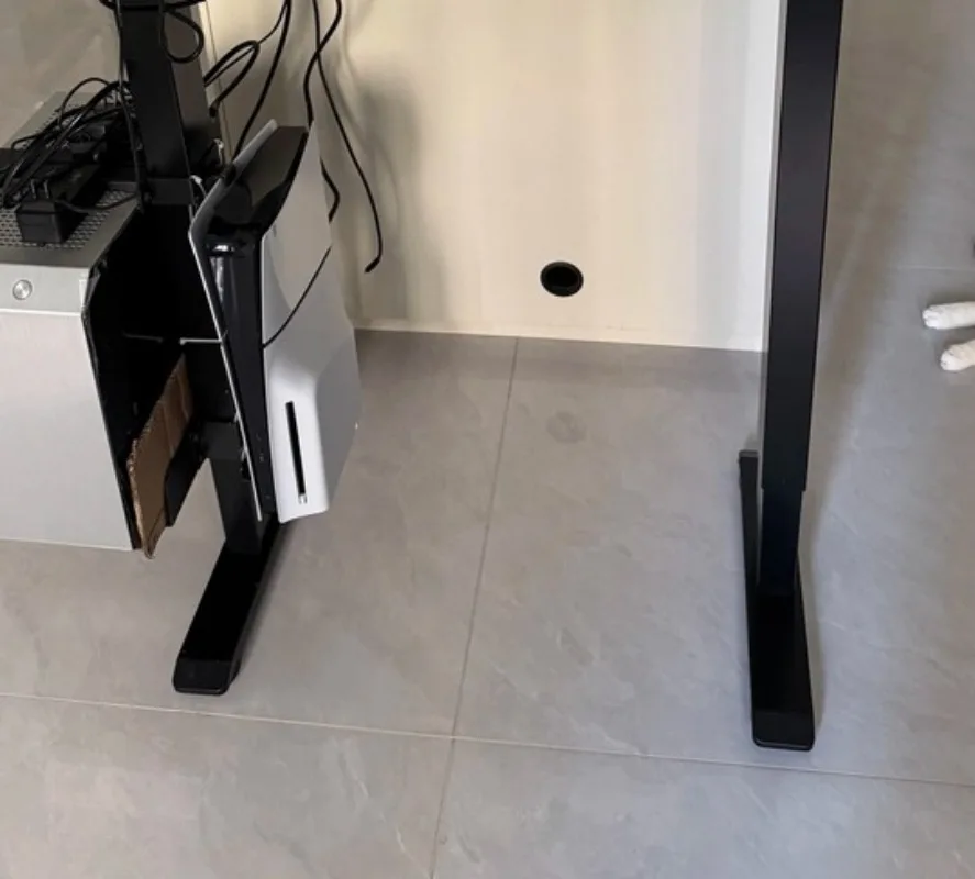 For Iron Suspension PC Rack Compatible with Standing Desk, Space-saving Hanging Holder for Improved Computer Heat Dissipation