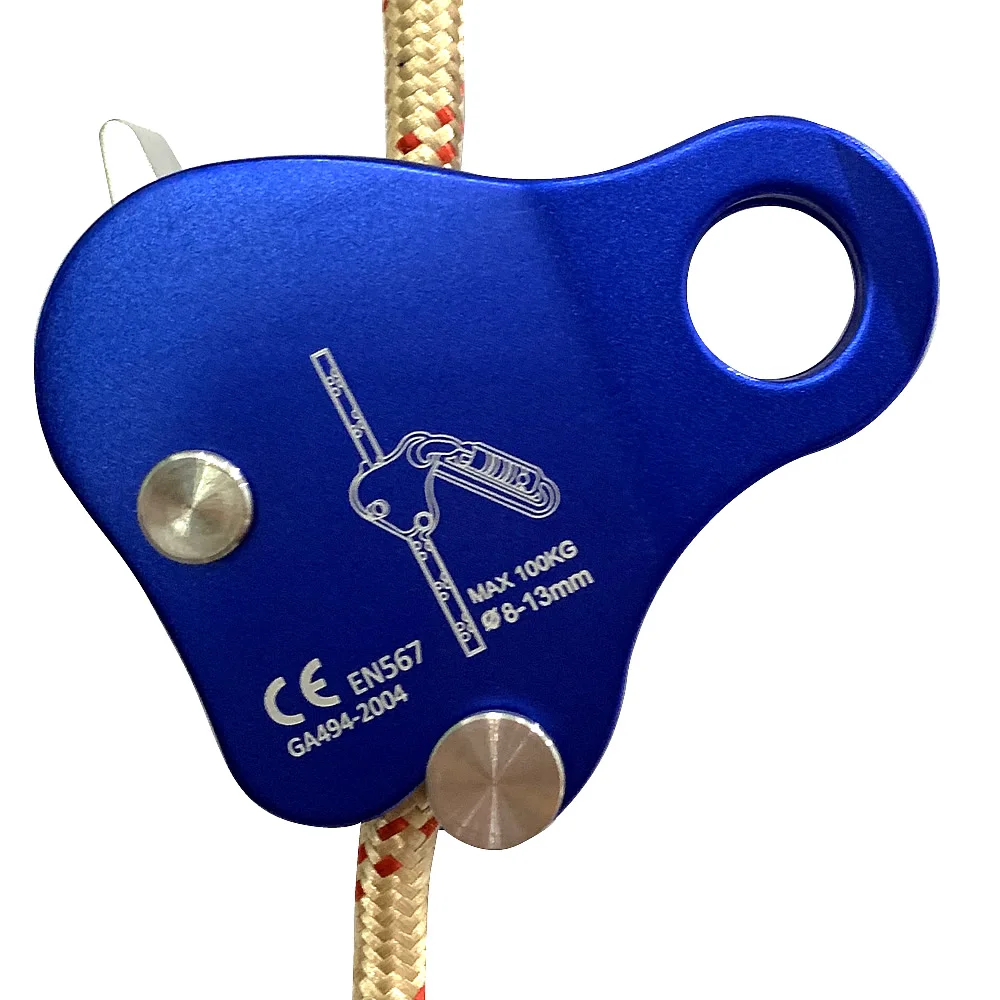 Protector de escalada al aire libre, pararrayos, prevención, cuerda de seguridad, abrazadera de agarre de cuerda de escalada autoblocante para escalada en roca