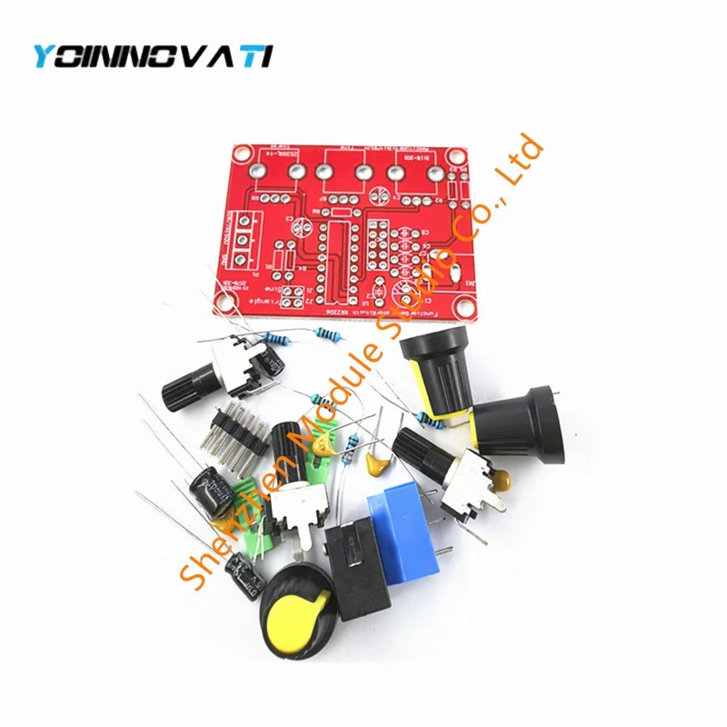 1Hz -1MHz XR2206 Function Signal Generator DIY Kit Sine/Triangle/Square Output Signal Generator Adjustable Frequency Amplitude