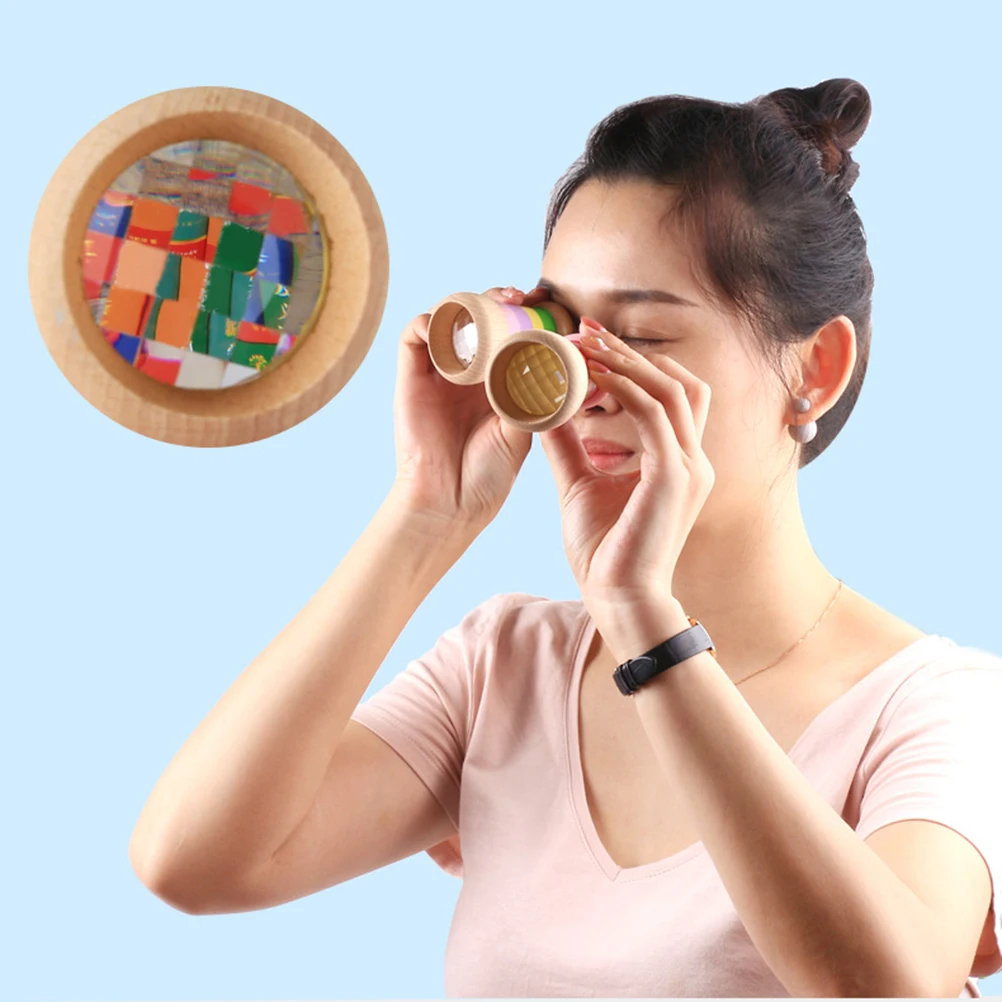 Prism Kaleidoscope Developmental Toy Kid Baby Kids Toys Educational Puzzle Wood