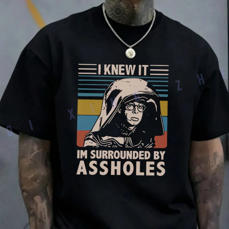 

I Knew It Dark Helmet Spaceballs T-shirt Cotton O-neck Short Sleeve Moto T Shirt Fashion Hip Hop Tshirt