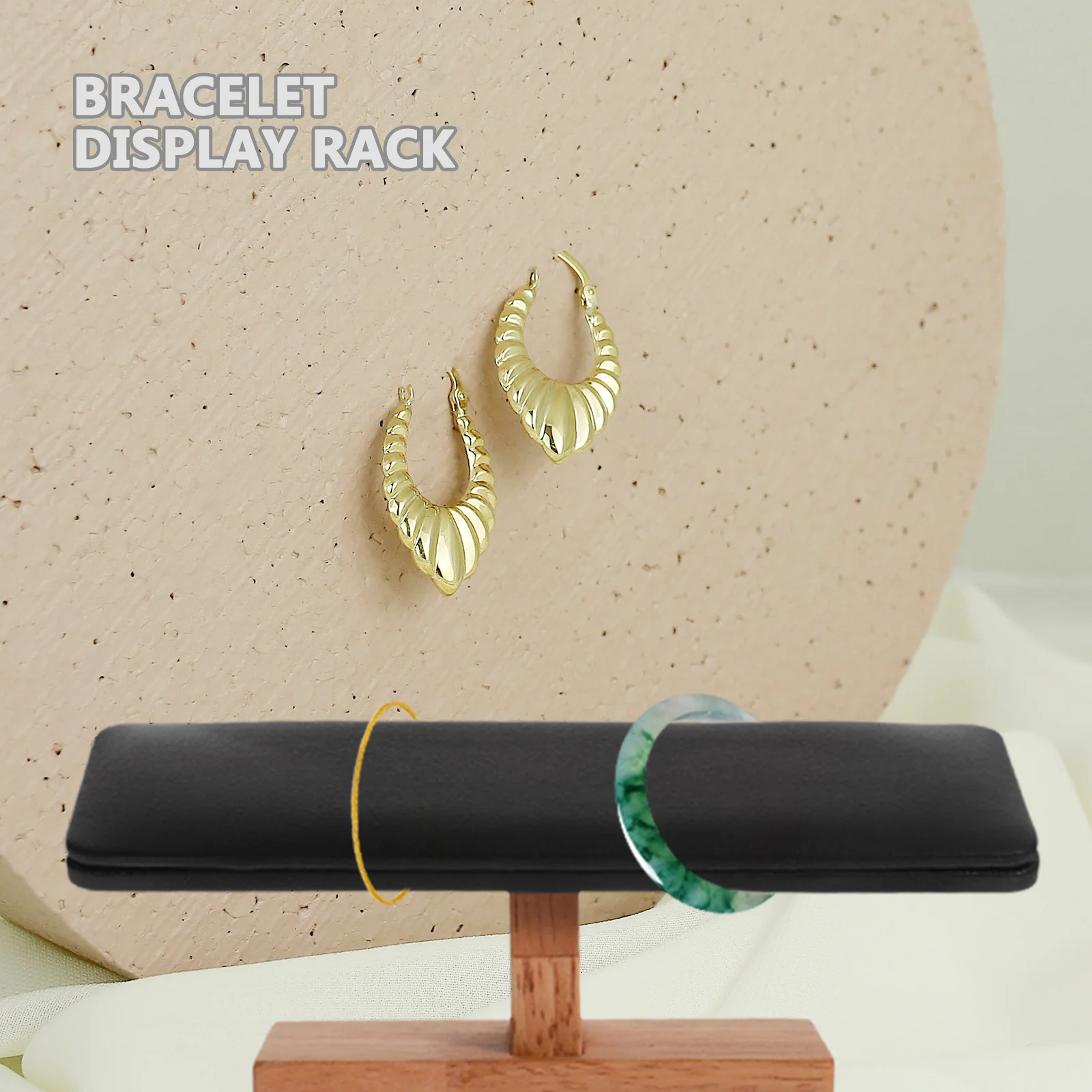 

Jewelry Bracelet Organizer Wooden T Shaped Design Bracelet Watch Scrunchies Holder Elegant Stand Scrunchies Holder