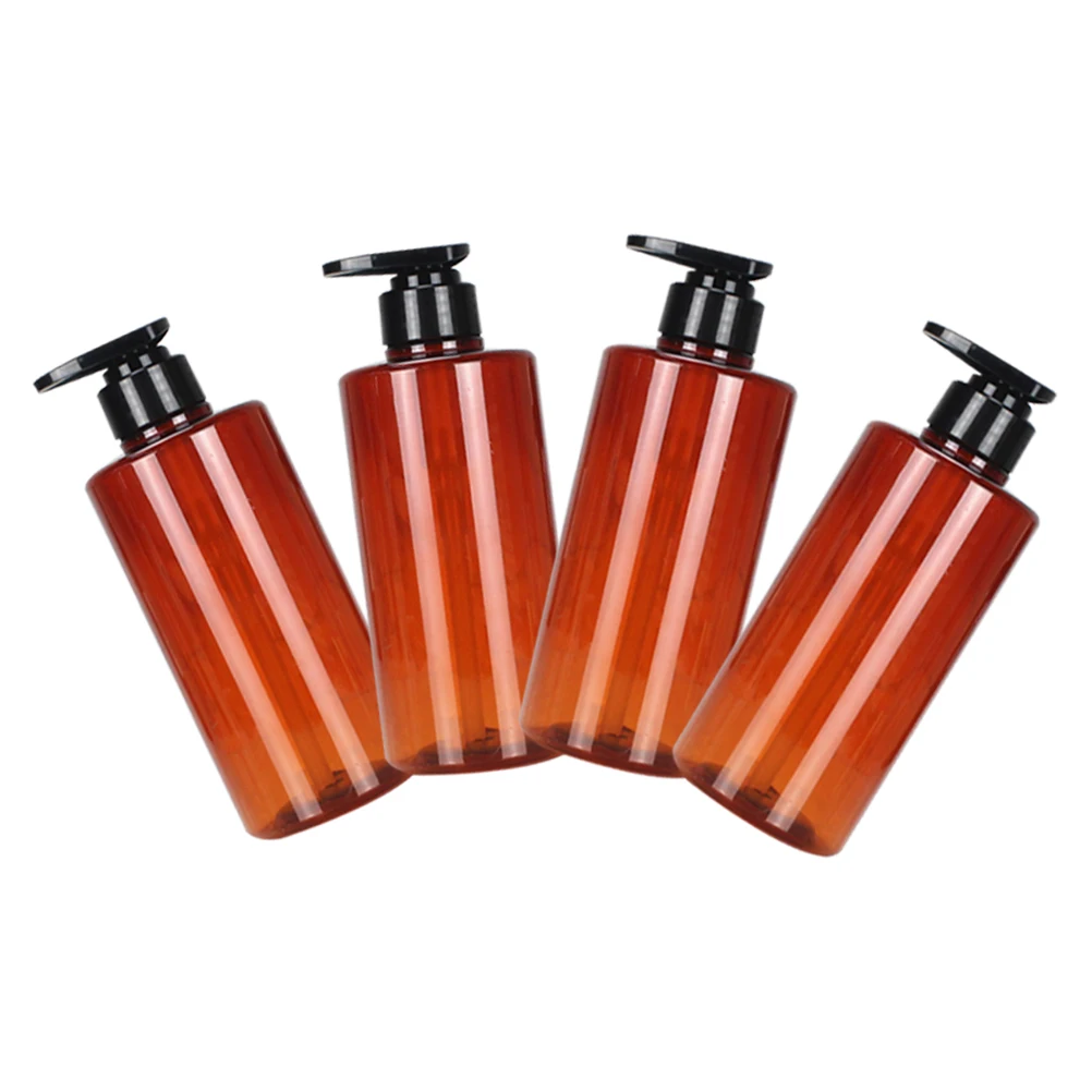 

4 Pcs Bottle Refillable Pump Bottles H Soap Shampoo Bottle Dispensers Bathroom Essentials Shower Gel Containers