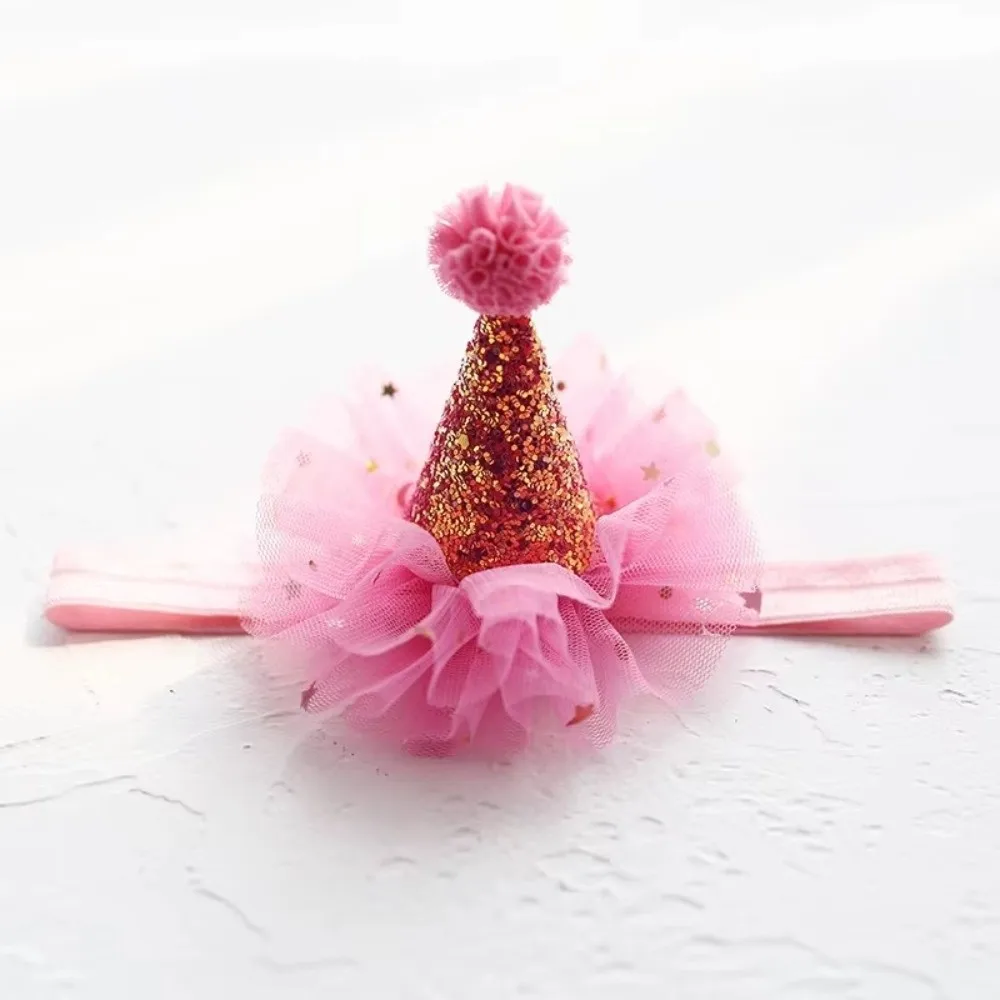 Glitter Birthday Hat Colorful Sparkling Sequin Shining Star Headwear Hairclip Hair Accessories Party Hat Birthday Party Props