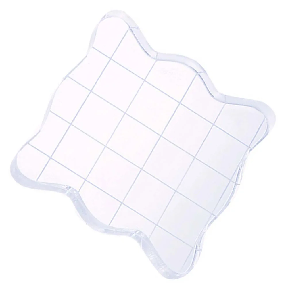 

Acrylic Stamp Blocks Clear Grids Easy Grip Crafting Kids Stamping Tools Storage Containers Household Collectibles Scrapbooking